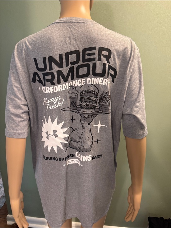 Under Armour Other - Under Armour Gray Graphic 'Performance Diner' Short Sleeve Tee